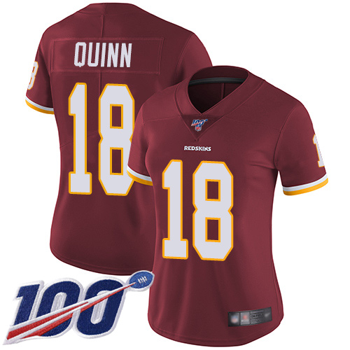 Washington Redskins Limited Burgundy Red Women Trey Quinn Home Jersey NFL Football #18 100th Season->youth nfl jersey->Youth Jersey